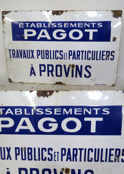 Enamel Sign