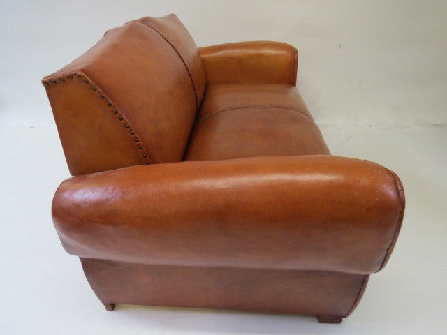 Leather sofa bed club