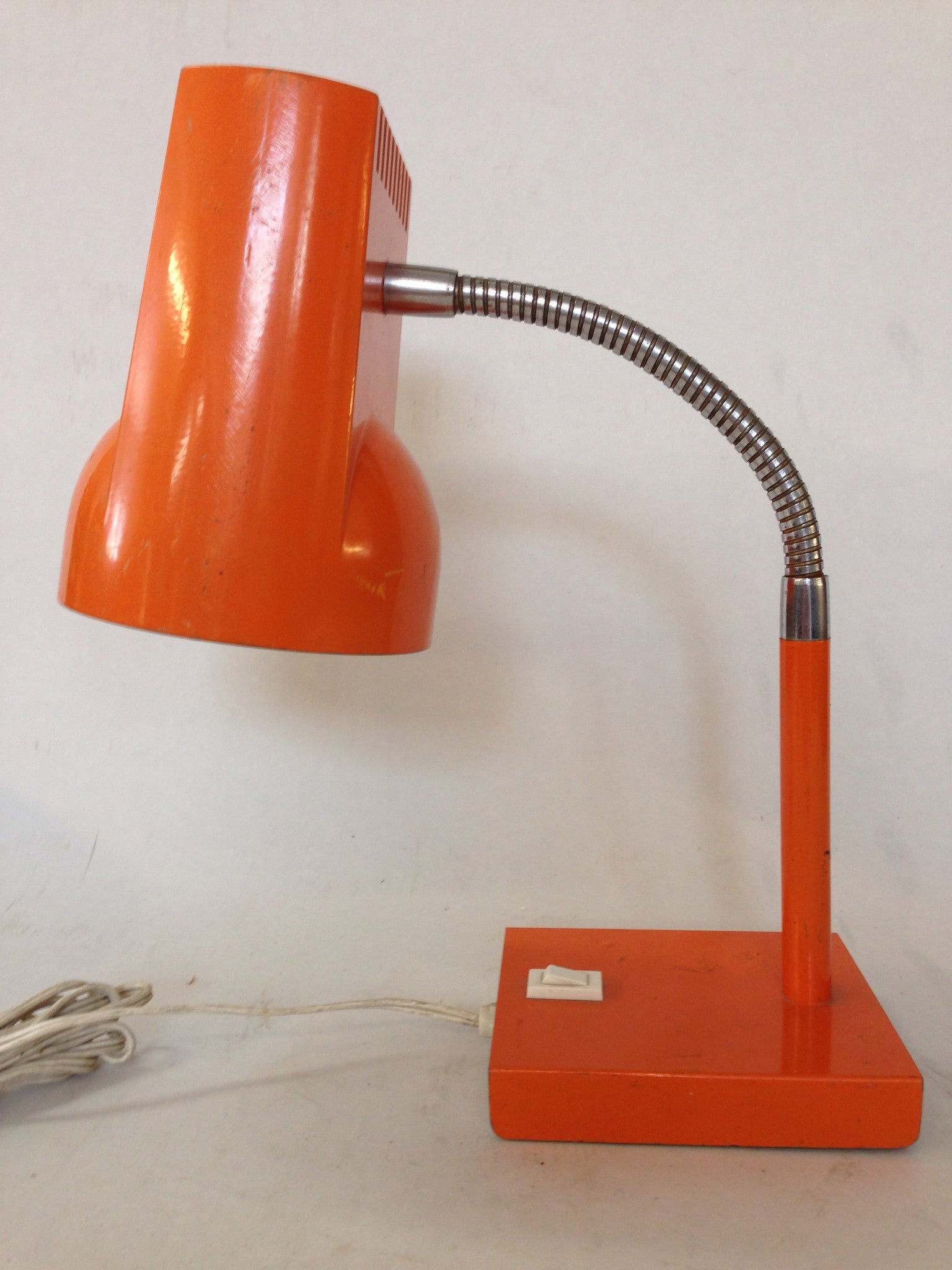 1970's Orange Desk Lamp