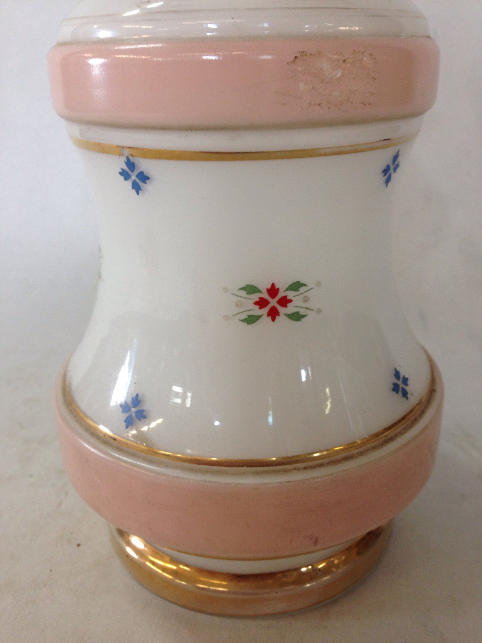 1900's Opaline Glass Oil Lamp