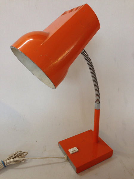 1970's Orange Desk Lamp
