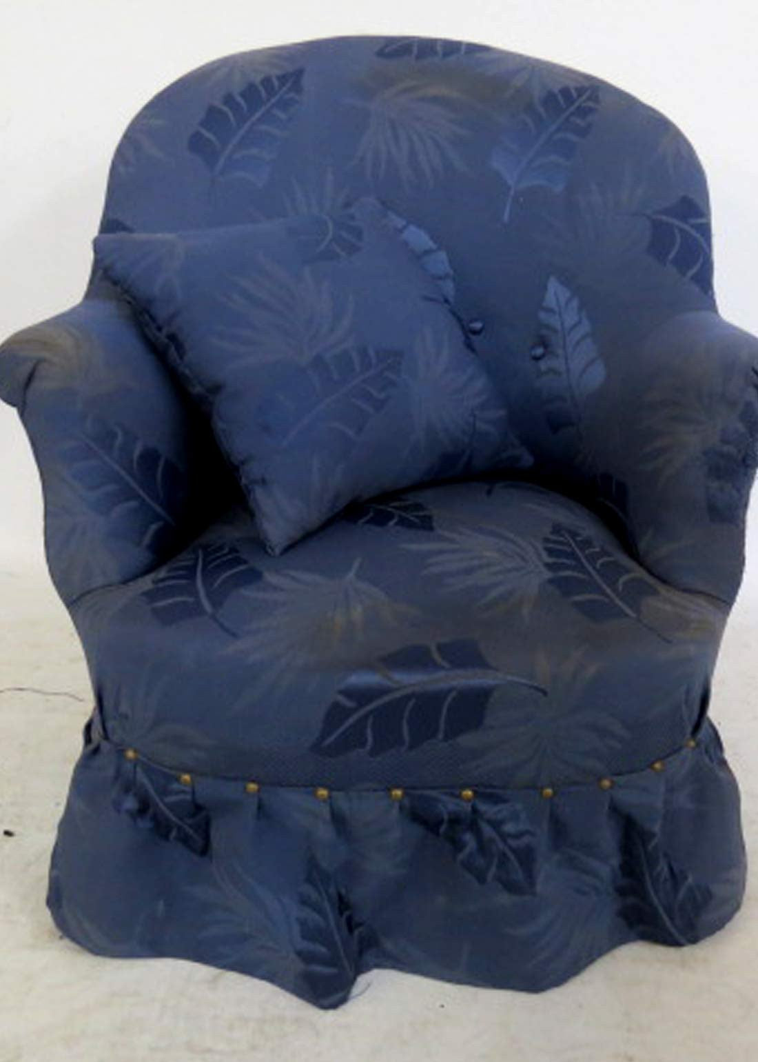 Blue Slipper Chair