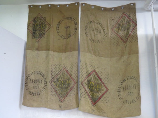 VINTAGE BURLAP CURTAIN