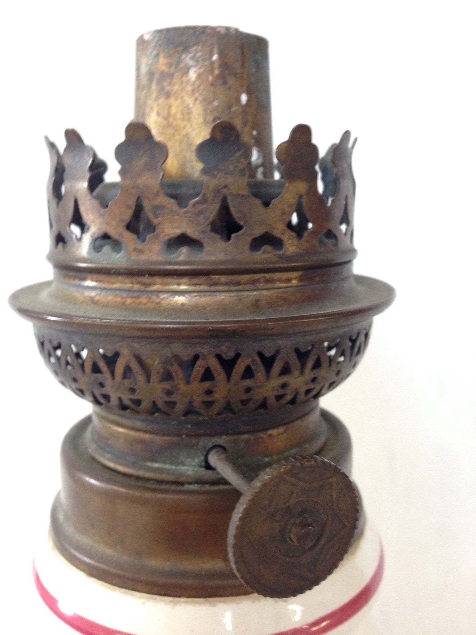 1900's ceramic oil lamp
