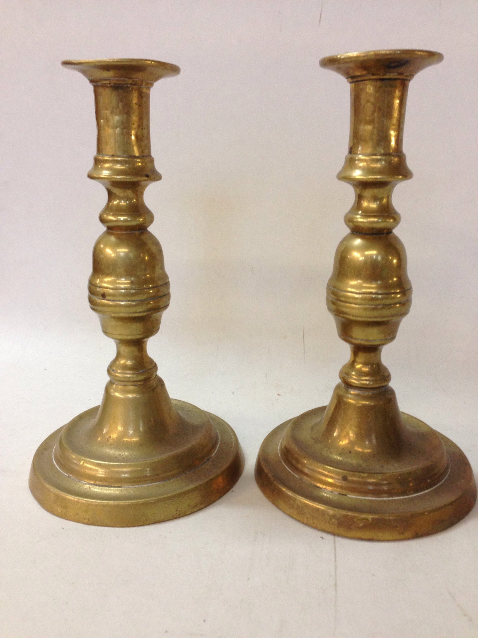 Paire de chandelier en laiton 19 ième siècle