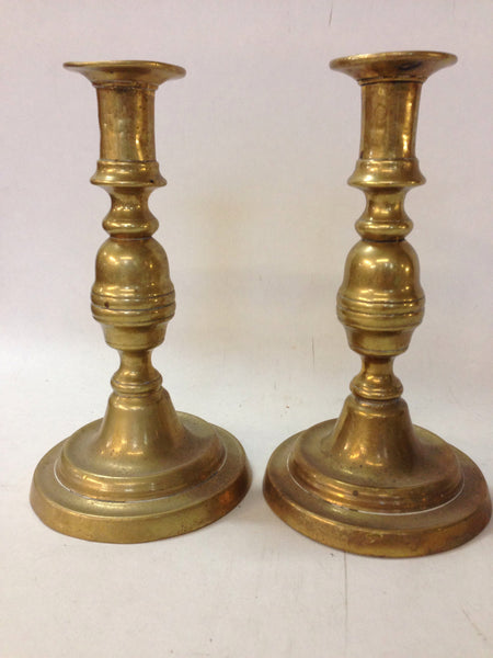 Paire de chandelier en laiton 19 ième siècle